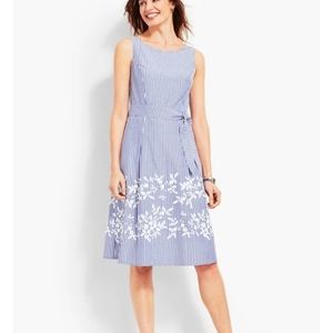 Talbots Embroidered Fit and Flare Dress